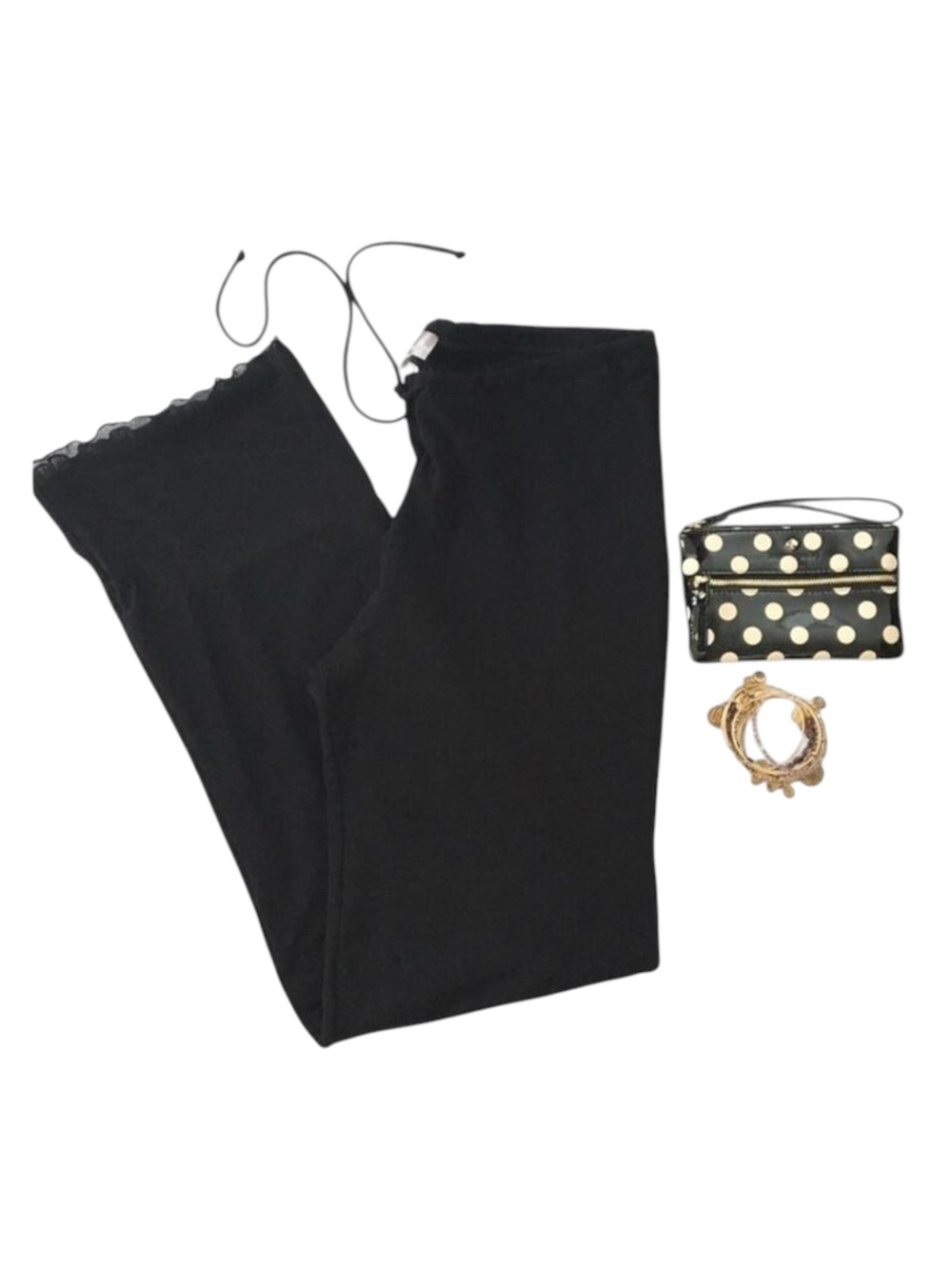new Papillon Blanc 🝮 Semi Sheer Comfy Lounge Pant 🝮 Versatile Evening 🝮 Black - Picture 2 of 14
